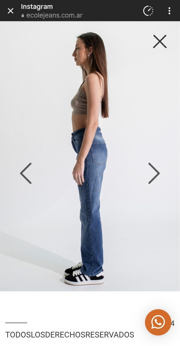 Jean Recto Azul Bigote