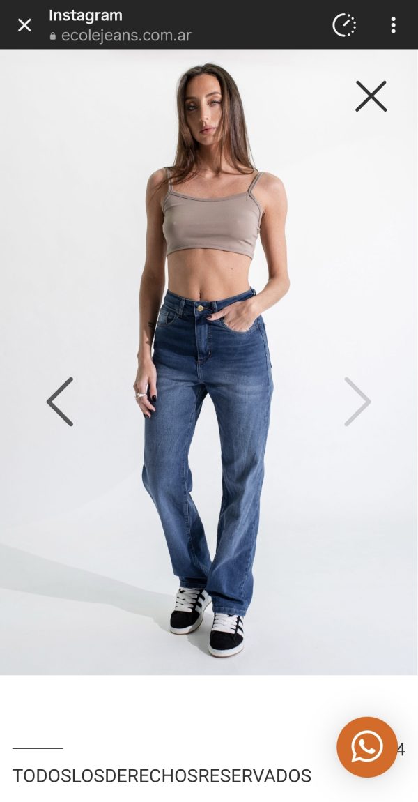 Jean Recto Azul Bigote